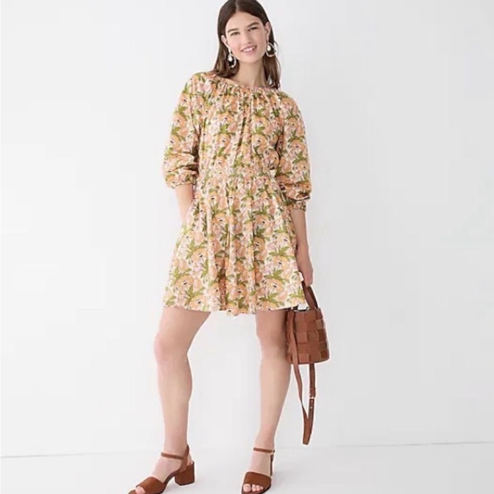 J. Crew x Liberty Smocked Waist Dress Mini Dress | S